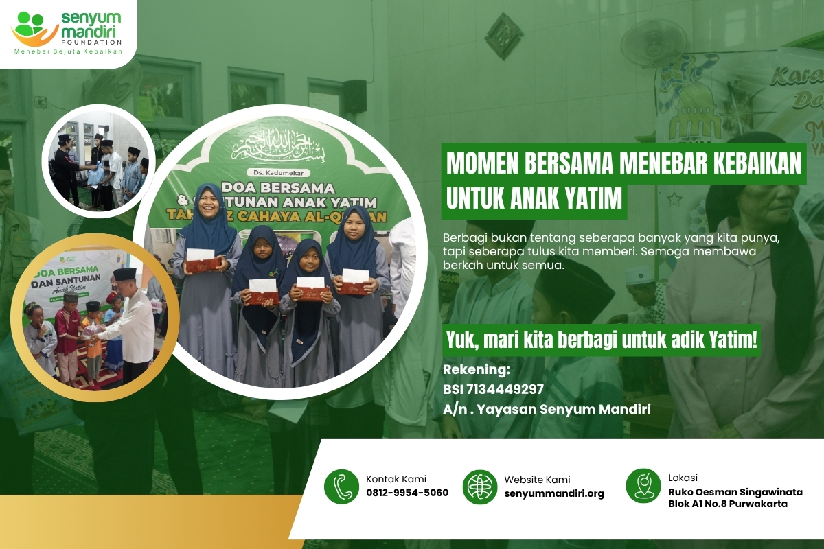 Momen Bersama Menebar Kebaikan Untuk Anak Yatim